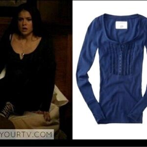 ISO Elena Gilbert Aeropostale Navy Blue Long Sleeve Top
